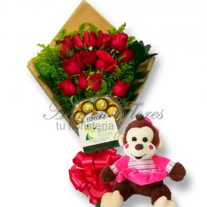 Ramo Con Ferrero Y Peluche
