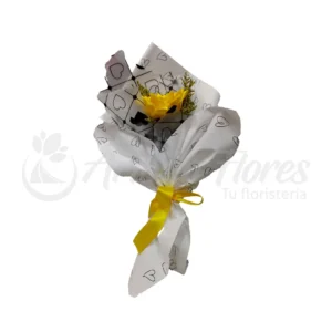 Girasol eterno en blanco