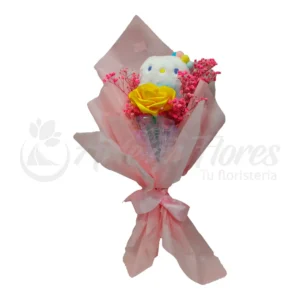 Rosa amarilla Hello Kitty