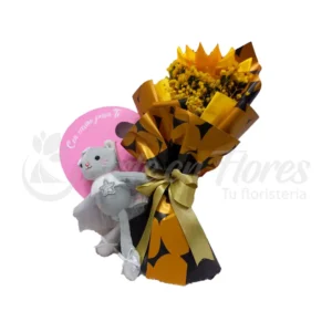 Bouquet con Girasoles y Mariposas