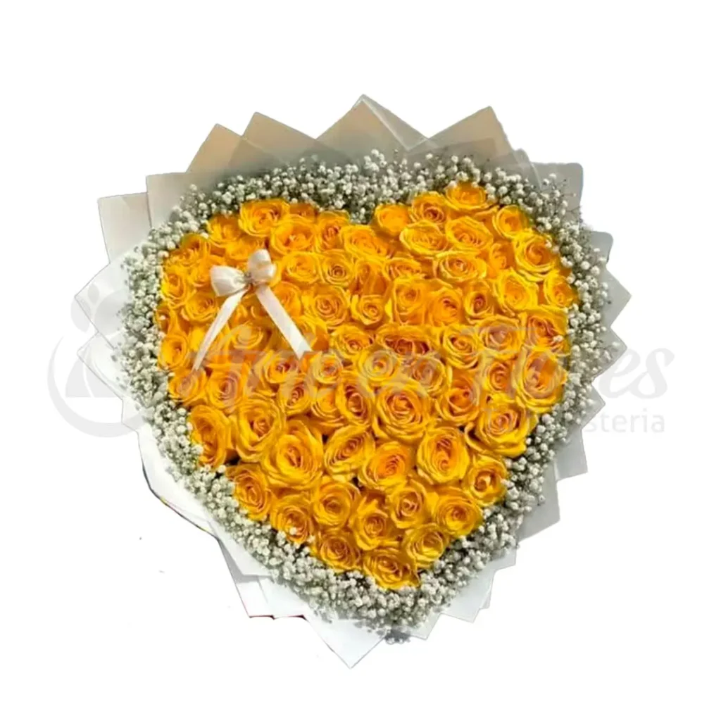 Bouquet Corazon Dorado